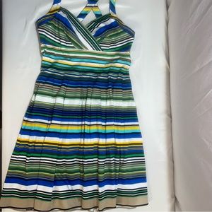 NWT New Directions Cross Strap Striped Dress, Size 12